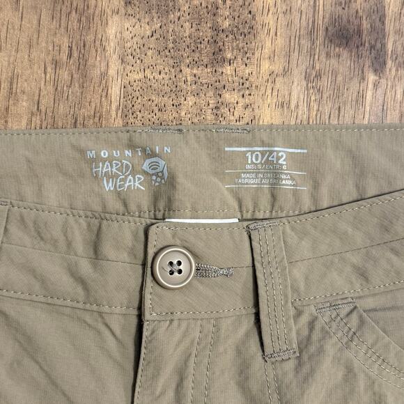 Mountain Hardwear Hiking Pants 100% Nylon Mid-Rise Cargo Pocket Khaki Women’s 10 - Picture 7 of 12